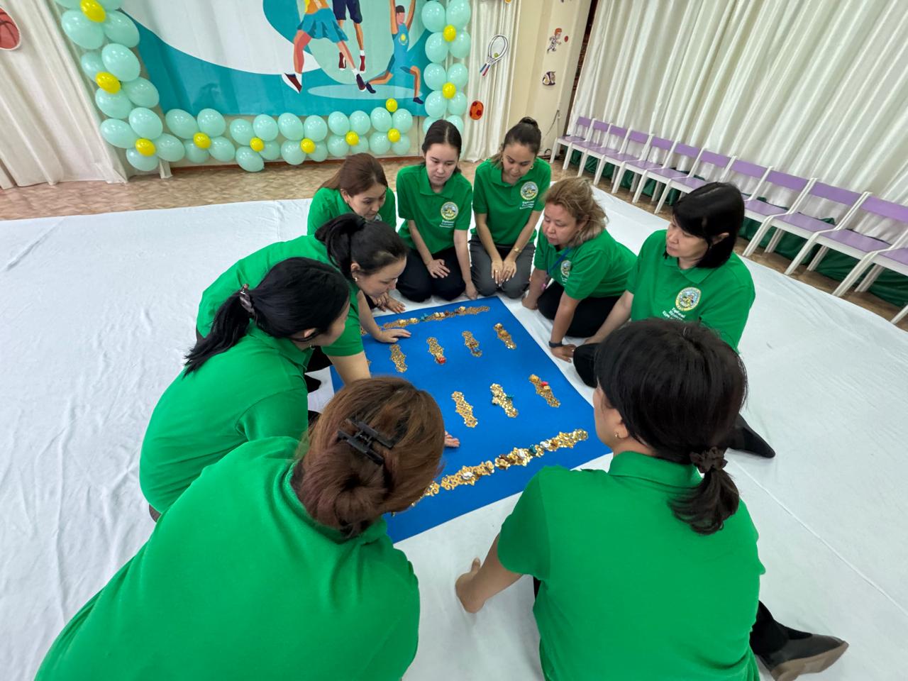 Ұлттық ойын "Бестемше" балабақша педагогтері арасында